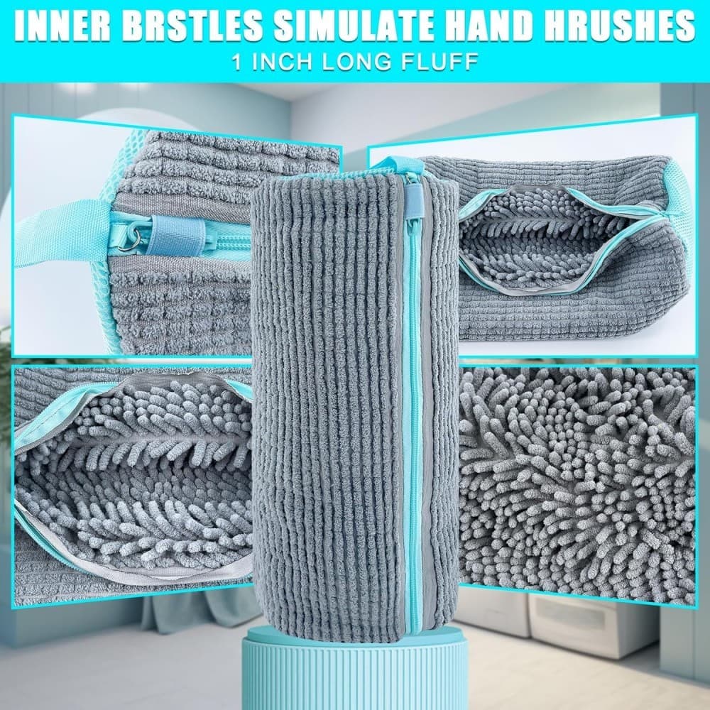 2Pcs Shoe Washing Machine Bag Cleaning Bag for All Shoe Types Laundry Shoe Bag 2