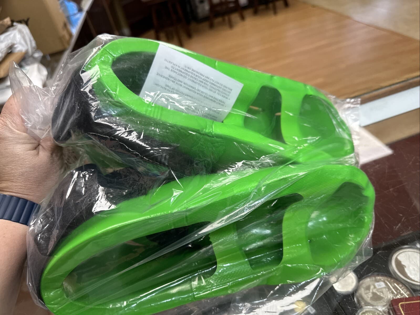 NEW Lightning Sparring Boots Proforce Karate Taekwondo Green Sz 11/12 FRESH 5