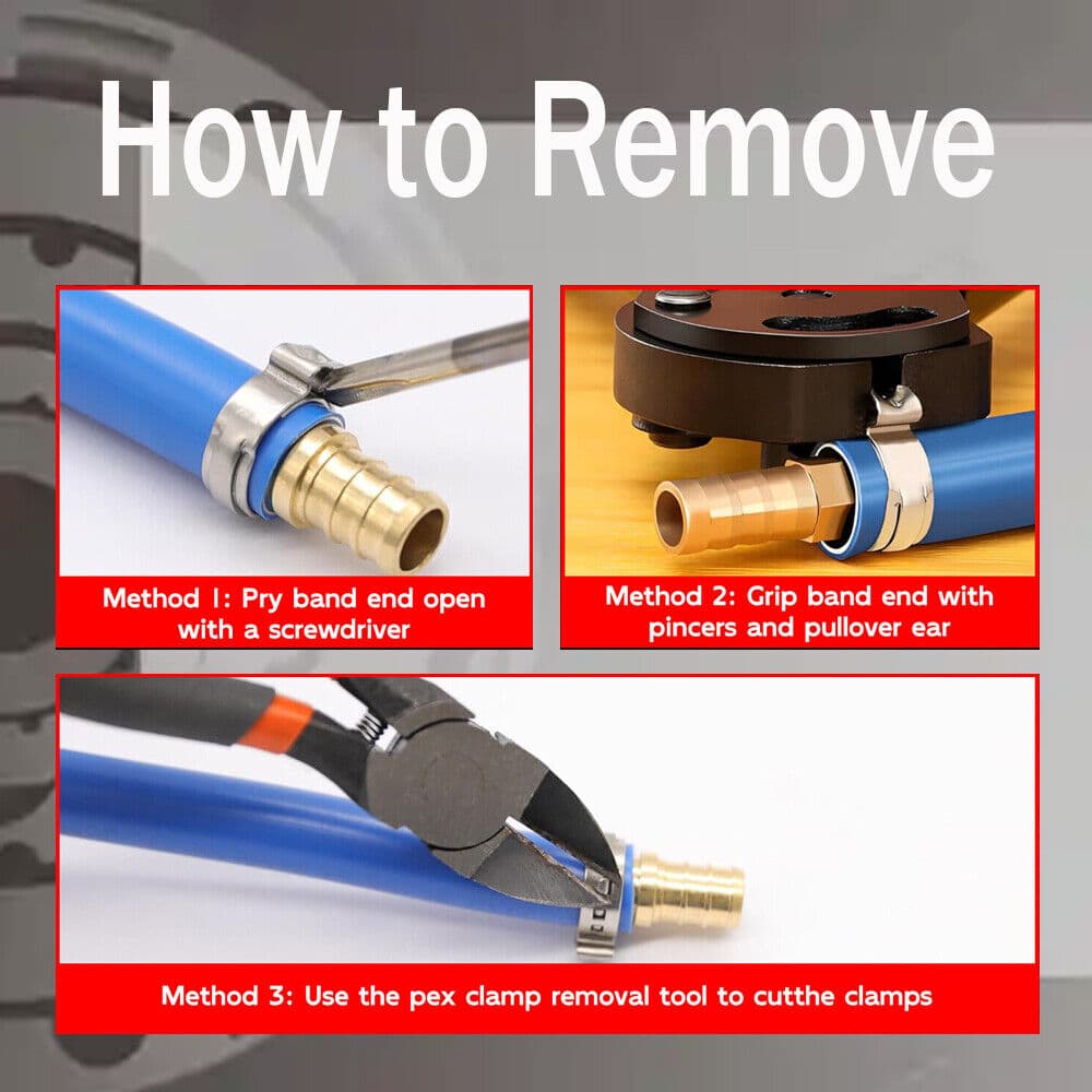 100pcs 3/8" PEX Crimp Rings Cinch Ear Pinch Clamp for PEX Tube Stainless Steel 2