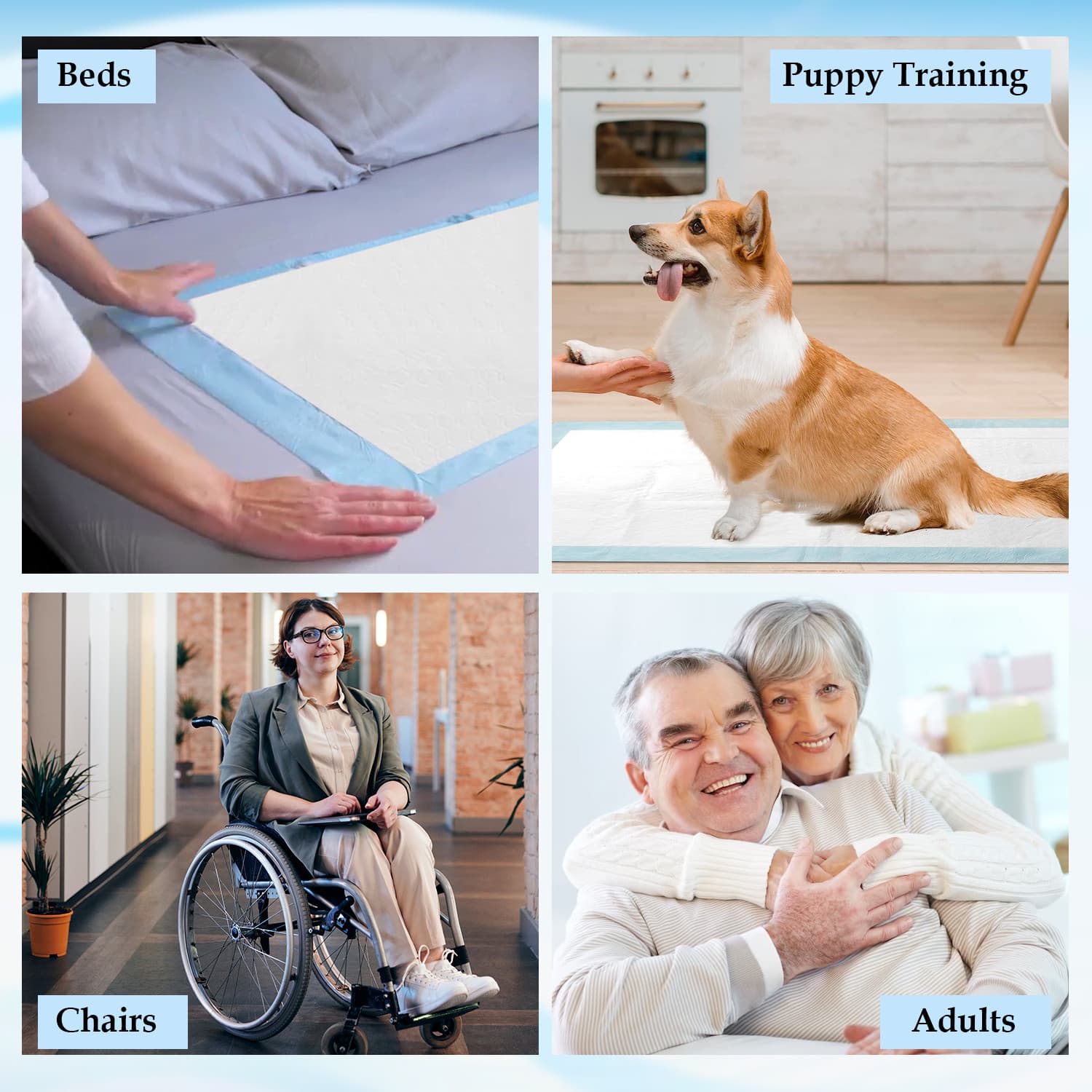 Disposable Underpads 23'' X 36'' Pee Pad HEAVY Absorbent Bed Incontinence Covers 2