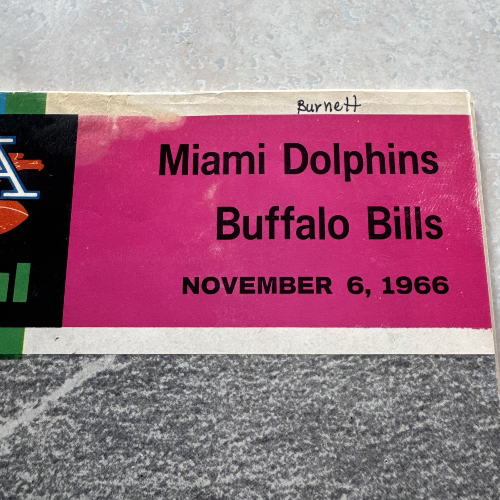1966 Miami Dolphins Buffalo Bills AFL Football Program 11-6-1966 Pictorial 2