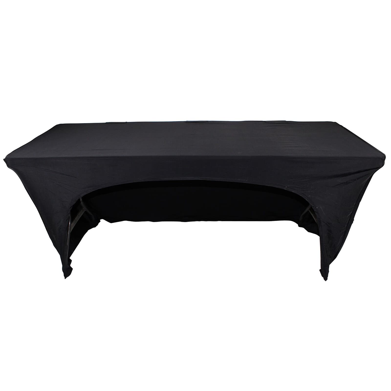 ProX X-ST6B DJ Table Scrim, 6' Black Stretch Spandex Cover w Bag 4
