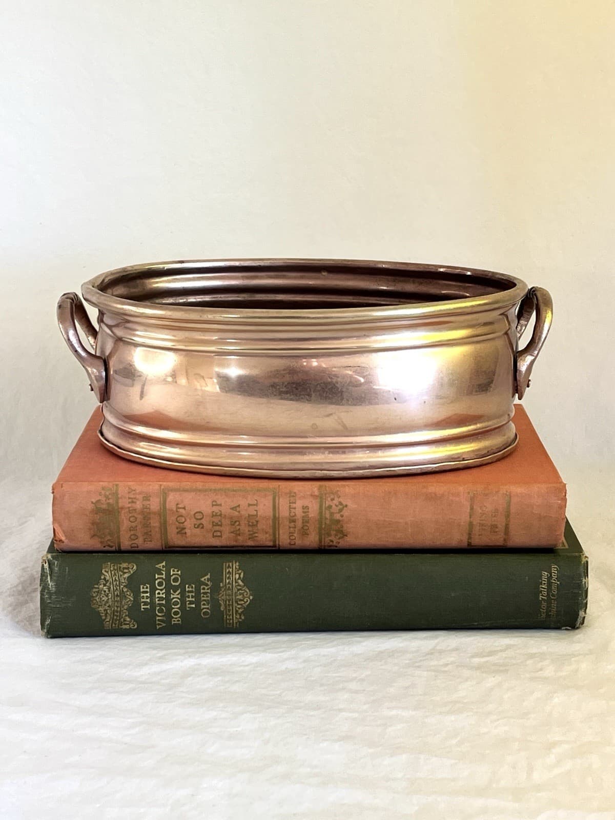 Vintage Copper Planter or Jardiniere With Handles 3