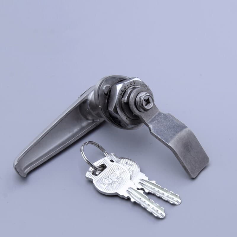 Rotary Handle Recessed Security Lock Aluminium Alloy for File Cabinet 100mm  3