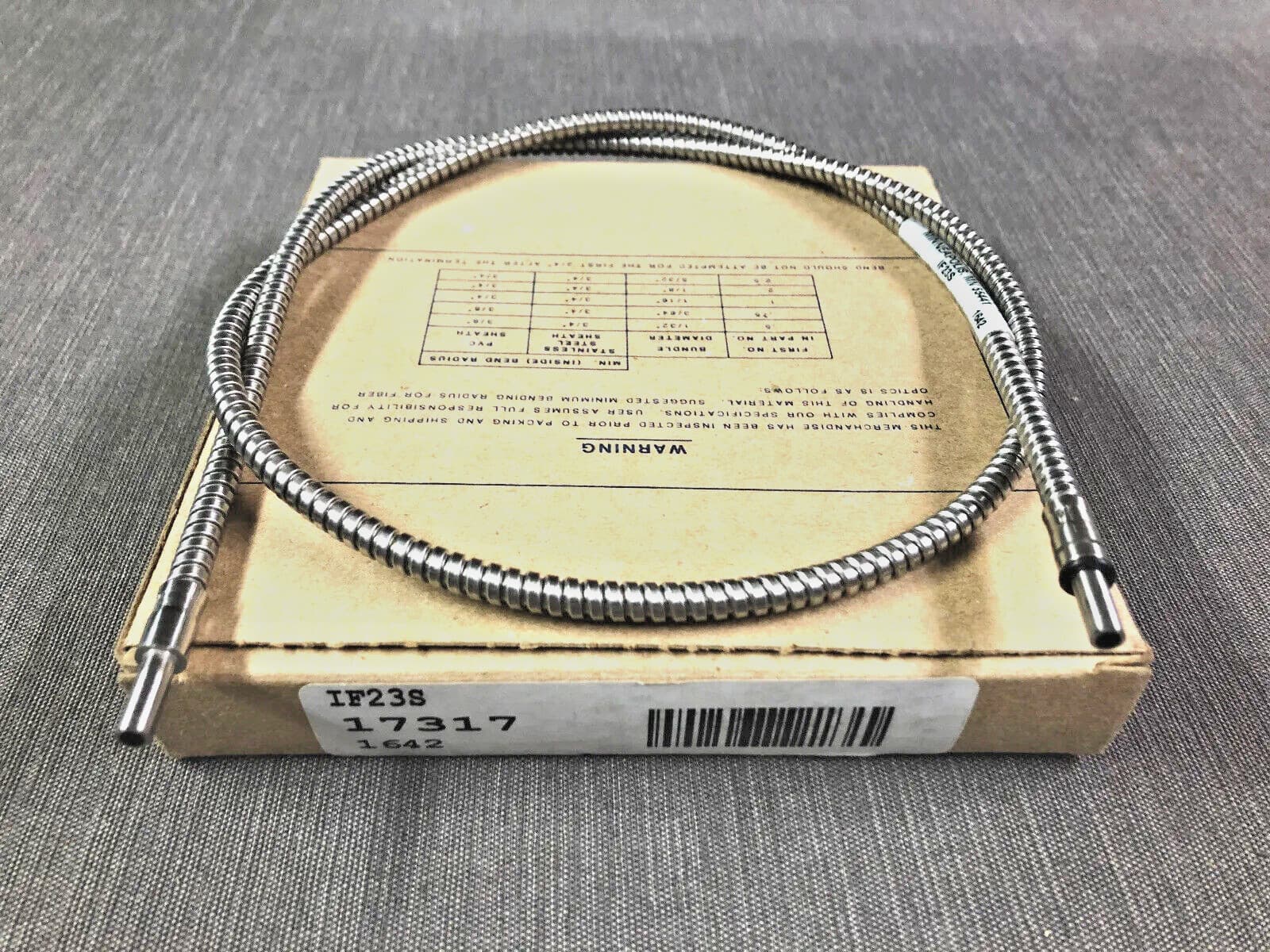 Banner IF23S (17317) Fiber Optic Sensor Cable Glass/Stainless Ferruled Tip 3 ft.