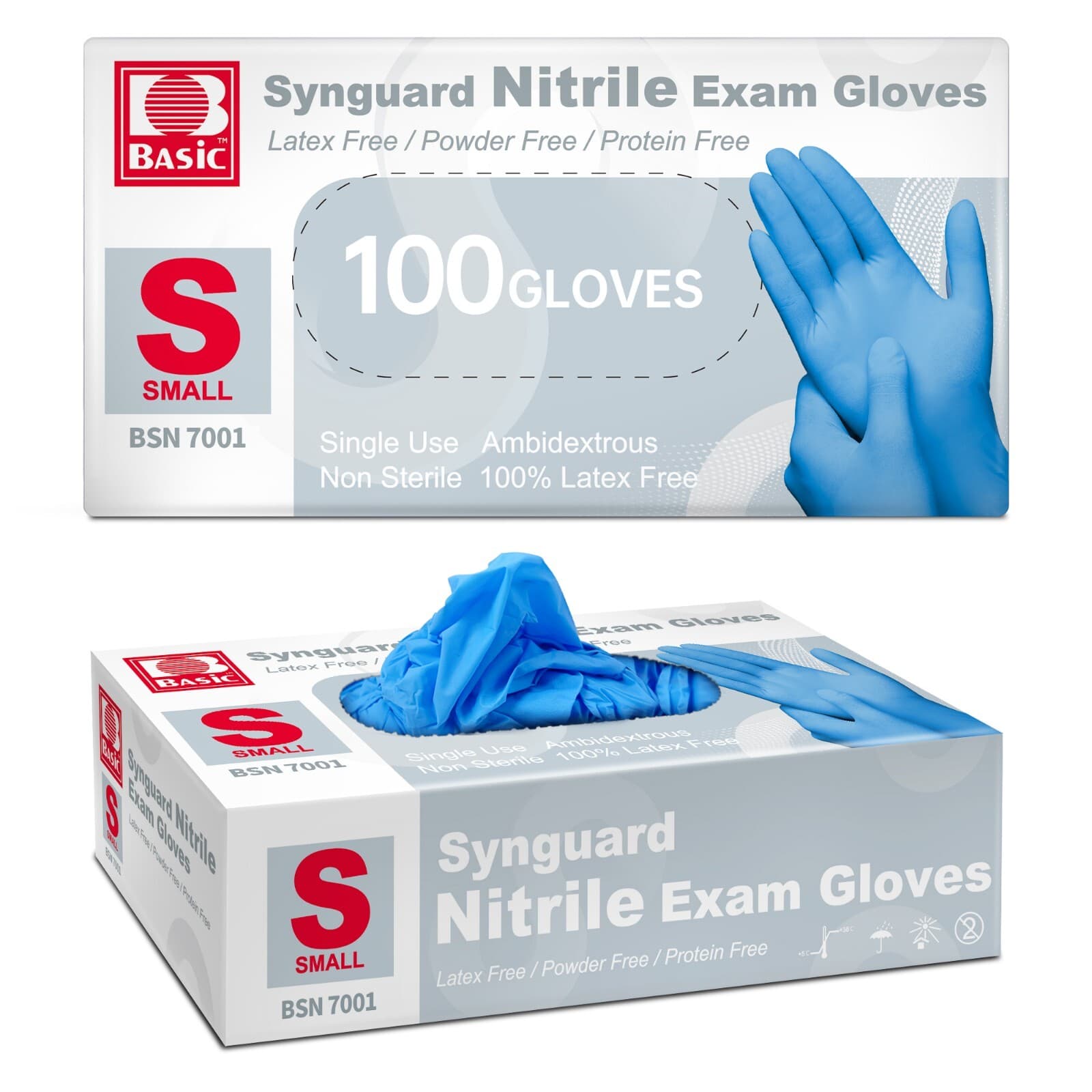 Blue Nitrile Medical Gloves Powder Free Latex Free Food Grade Disposable Glove