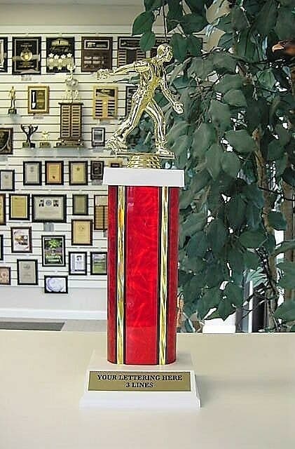 HORSESHOE PITCHER PITCHING TROPHY FREE LETTERING 12 1/2" TALL B #