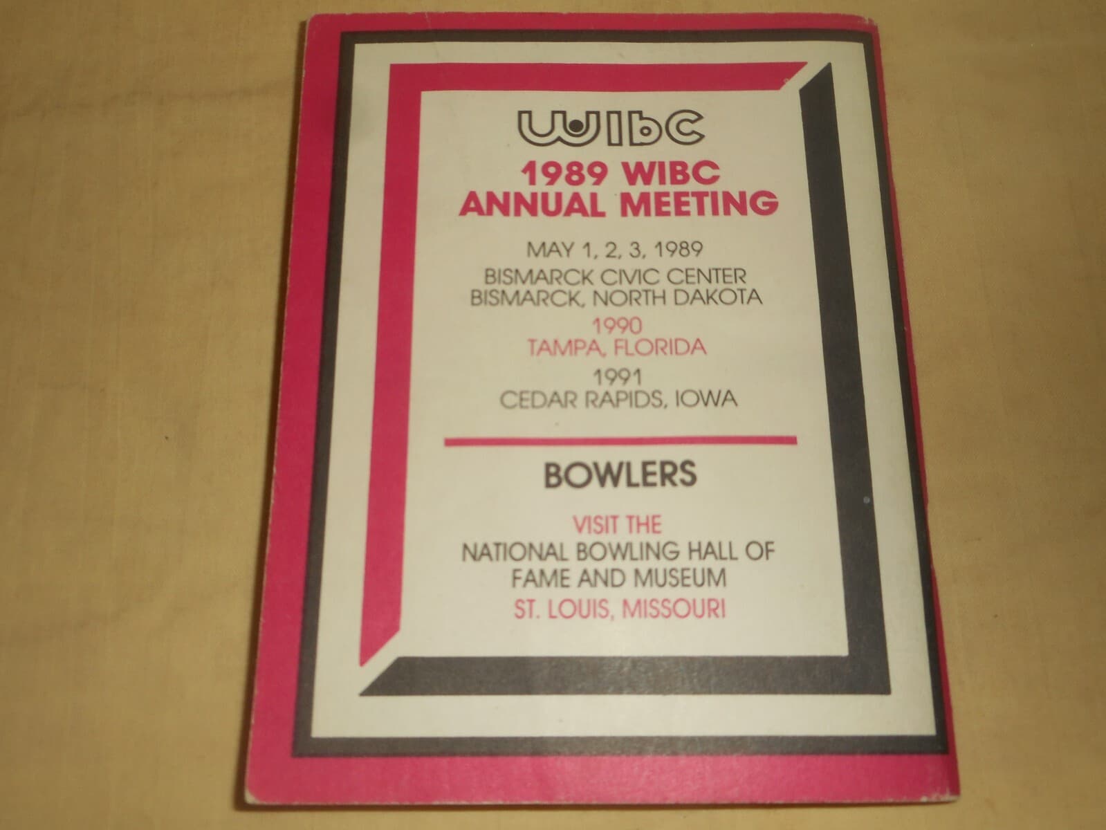1988-89 Woman's International Bowling Congress Bylaws Rules Book WIBC 2