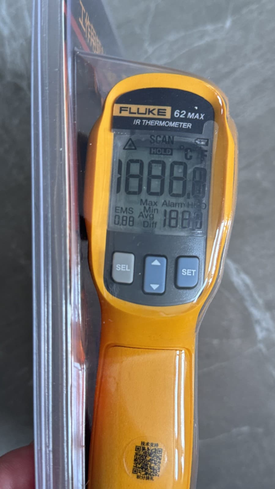 Fluke 62 MAX Infrared Thermometer: -22° to 932 2