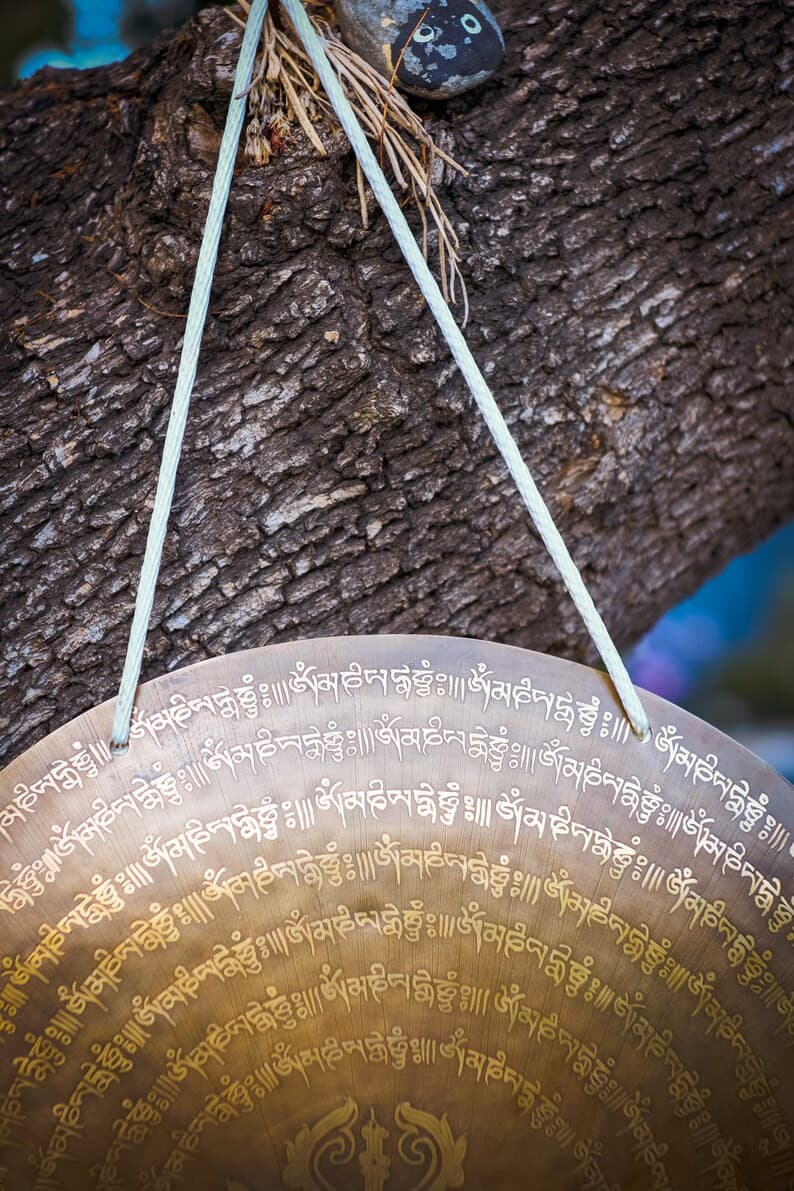 GONG18 Inches for sound healing,meditation, Hand made Hand carving Made in Nepal 5