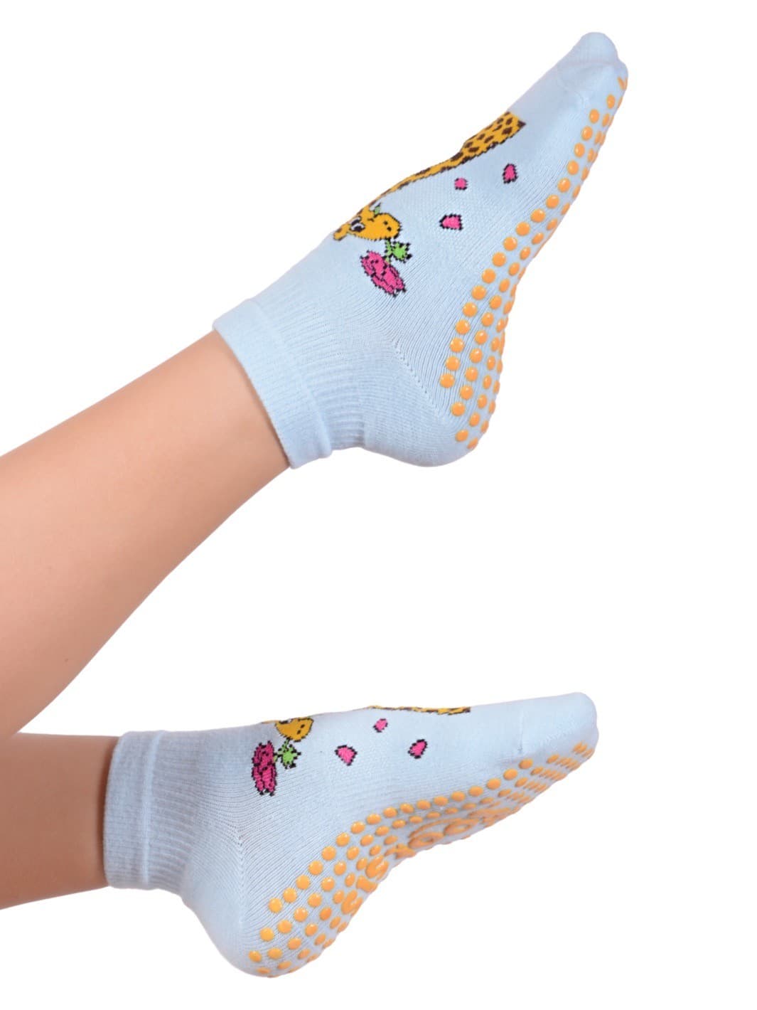 Footsis Non Slip Grip Socks for Yoga, Pilates, Barre, Home - Style “Giraffe" 4