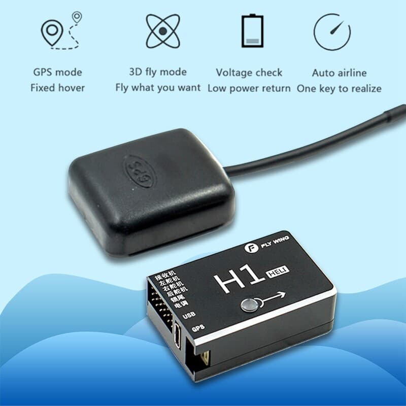 RC Helicopter Flight Controller Flywing H1 Flybarless Gyro System For ALIGN Trex