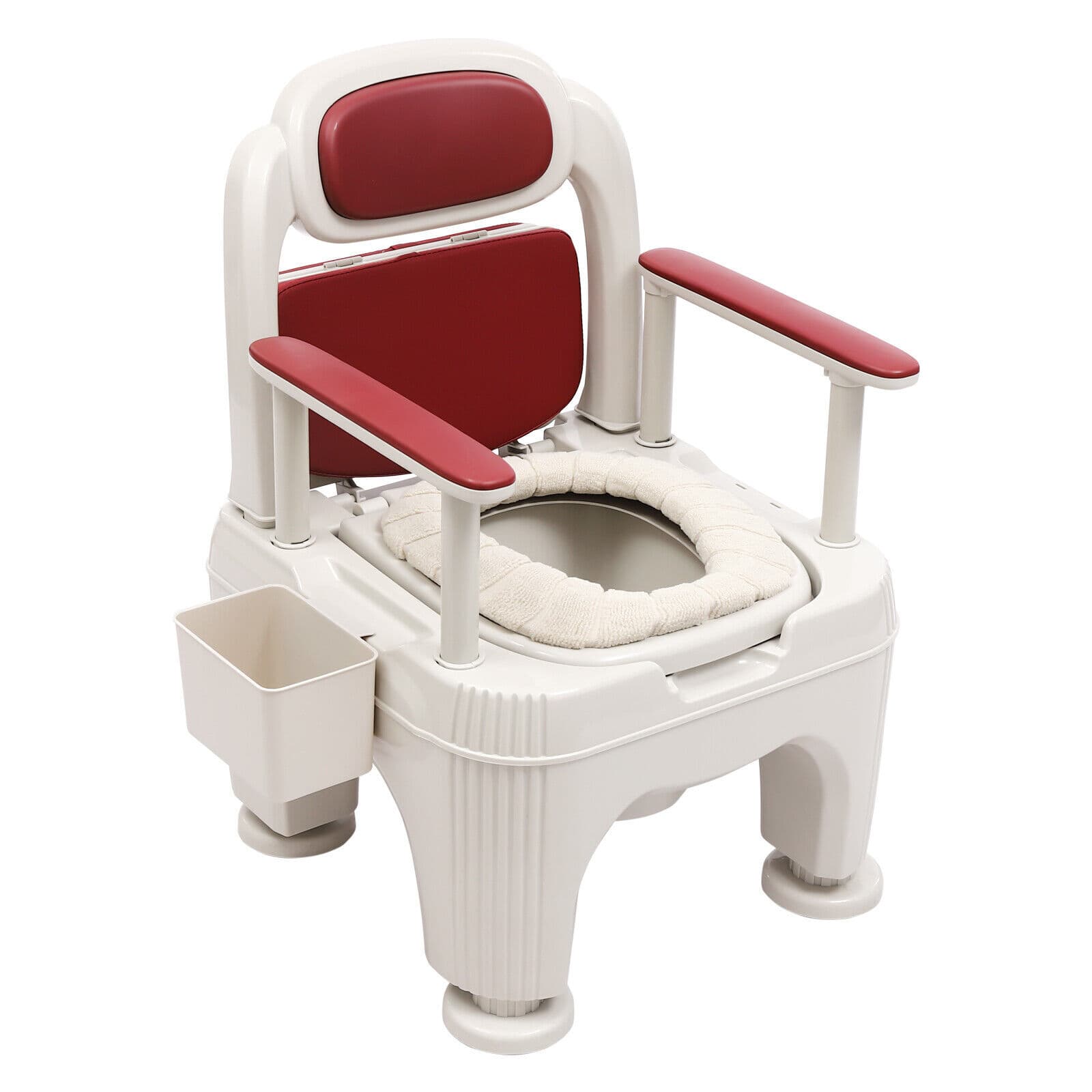 Adult SeniorToilet Chair Portable Mobile Toilet ChairHeight Adjustable Bath Seat 5