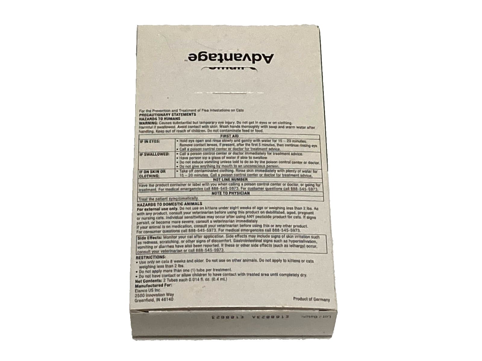 Advantage Small Cat Flea Prevention and Treatment, 5-9 lbs, 2 Monthly Doses 2