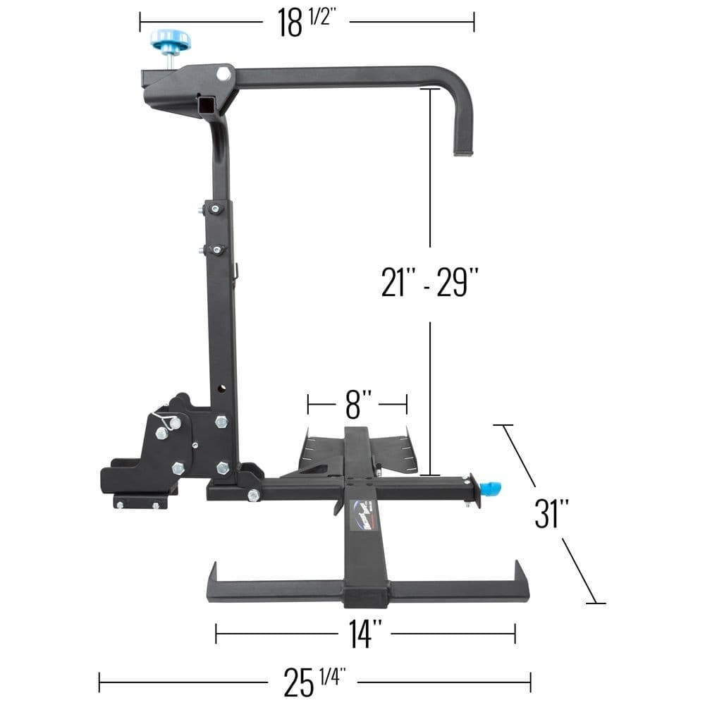 Silver Spring Ball-Mount Hitch Manual Wheelchair Carrier with Tilt Platform 4