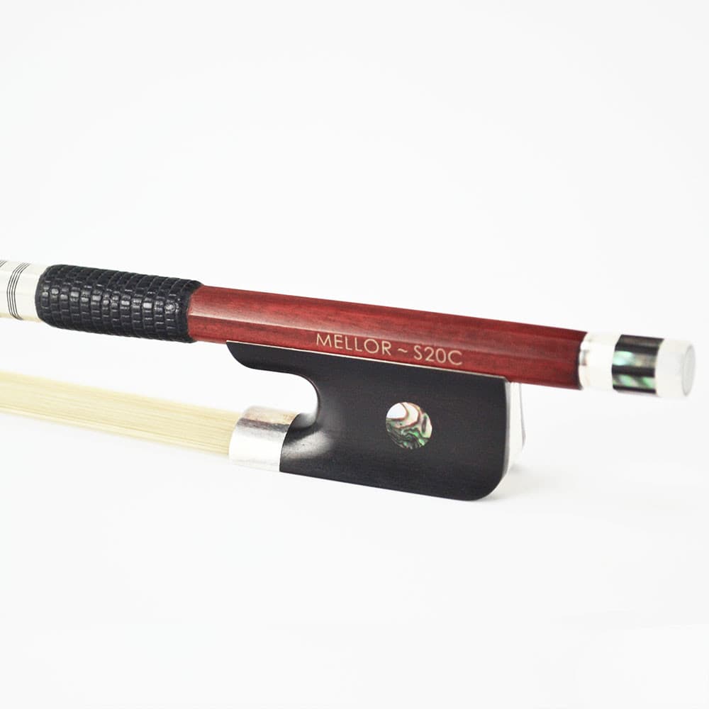 Silver Pernambuco Cello Bow Amazing Tone Solo Level MELLOR S20C 2