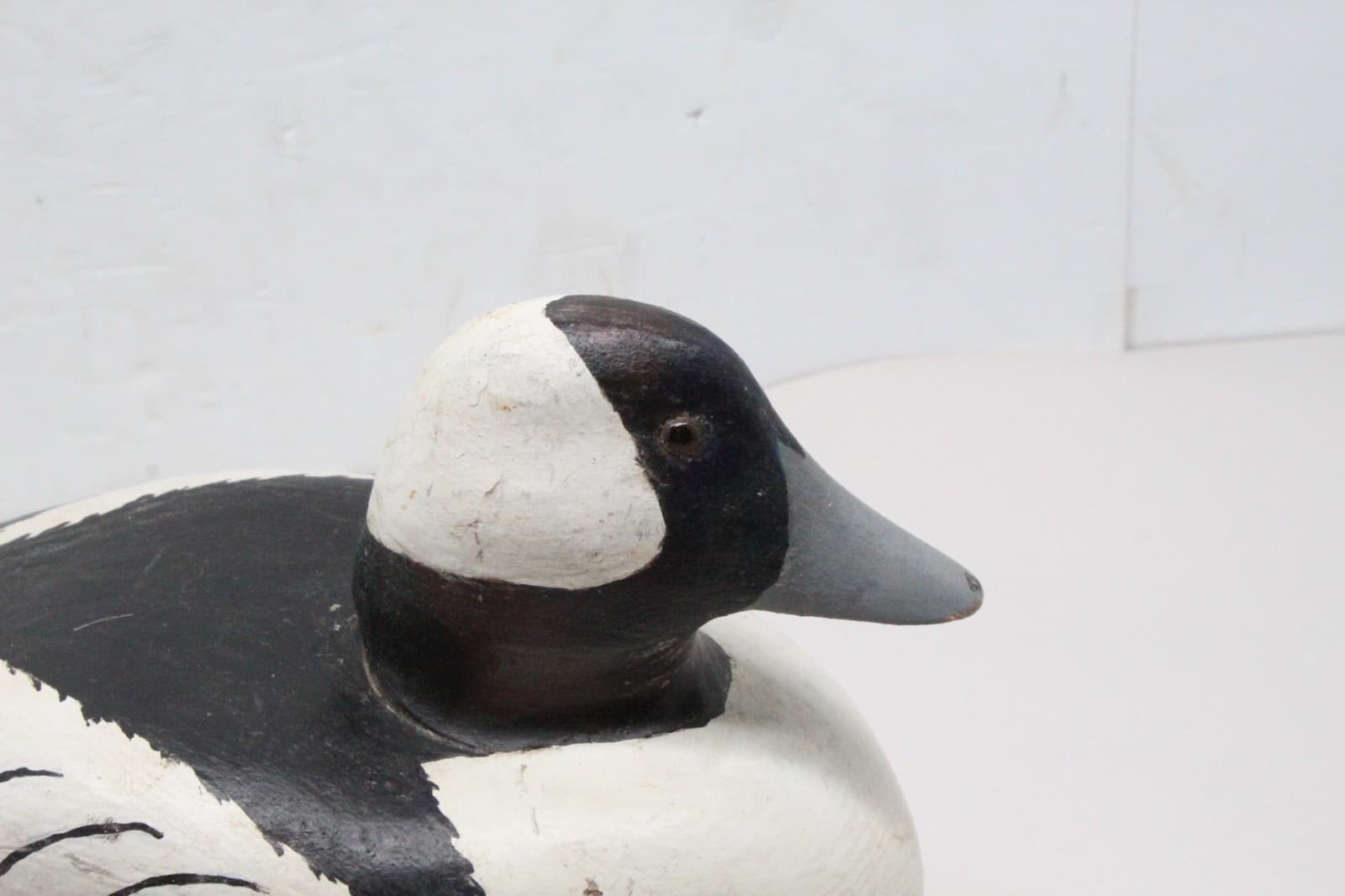 Vintage Bufflehead Wooden Duck Decoy, With Glass Eyes 11" 2
