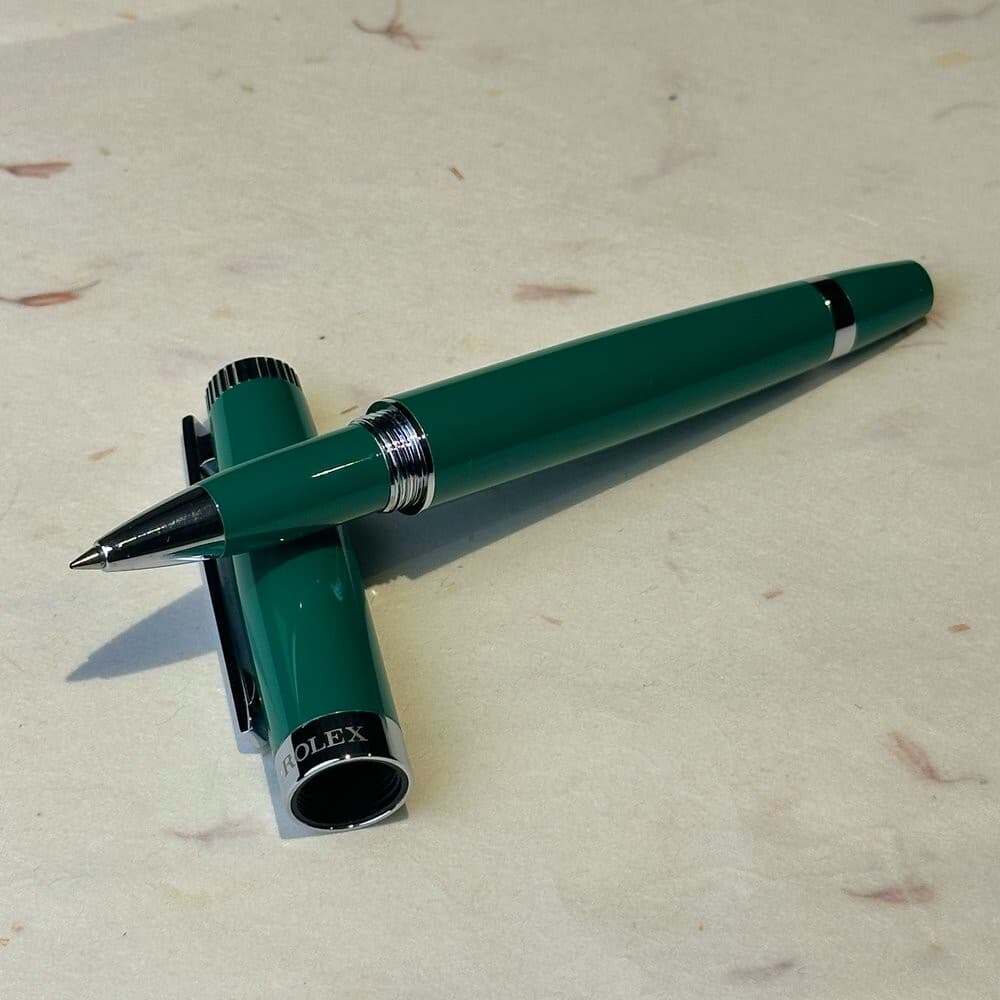 Rolex VIP Rollerball Pen NEW RARE Novelty Collectible Pen (Green/Silver) 4