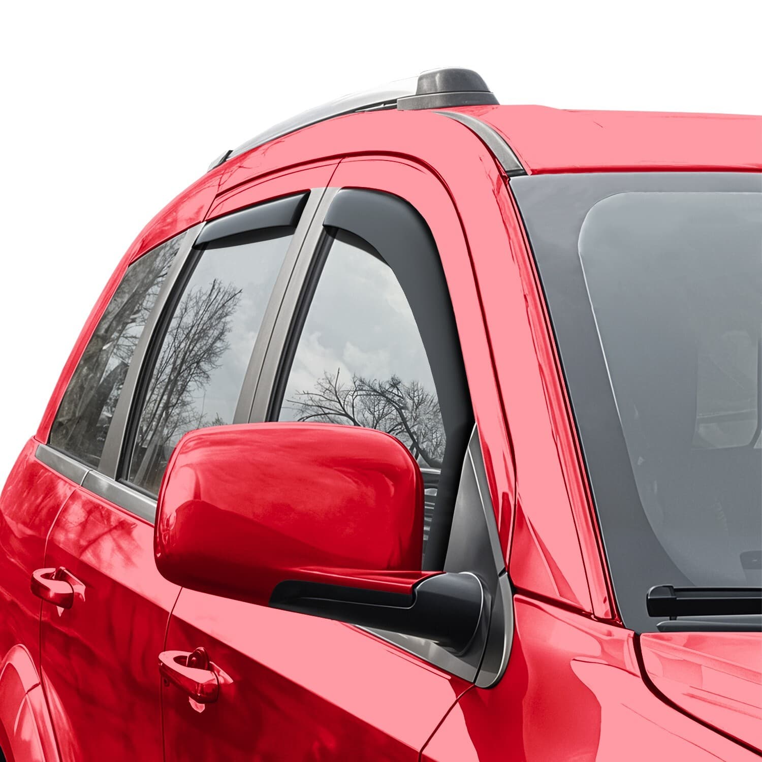 Sun Rain Visors Wind Rain Guards for 2009-2020 Dodge Journey SHATTERPROOF 3