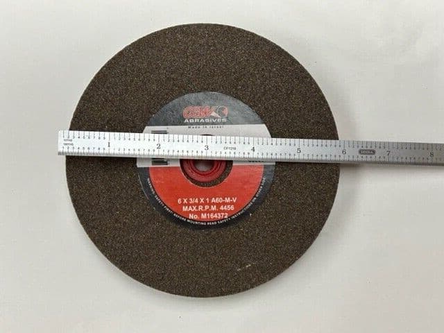 6" X 3/4" X 1" 60M BENCH GRINDING WHEEL ALUMINUM OXIDE 60 GRIT - CGW 38009 5