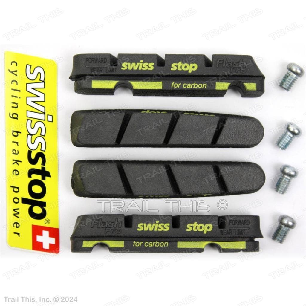 SwissStop Flash Pro Black Prince Carbon Rim Brake Pads 4-Pads Fits Shimano/SRAM
