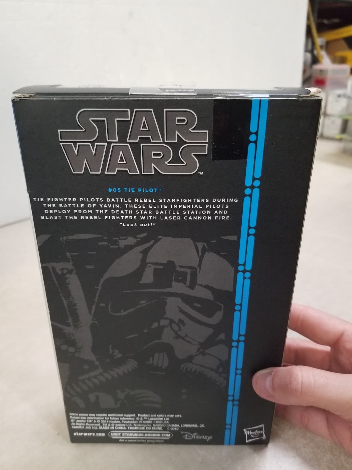 NEW Hasbro Star Wars The Black Series #05 Tie Pilot Blue Line Series 2014 Sealed 3