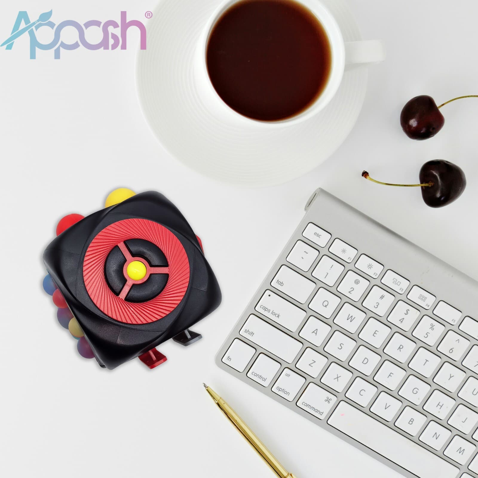 Fidget Cube Stress Anxiety Pressure Relieving Toy for Focus[Black] 6