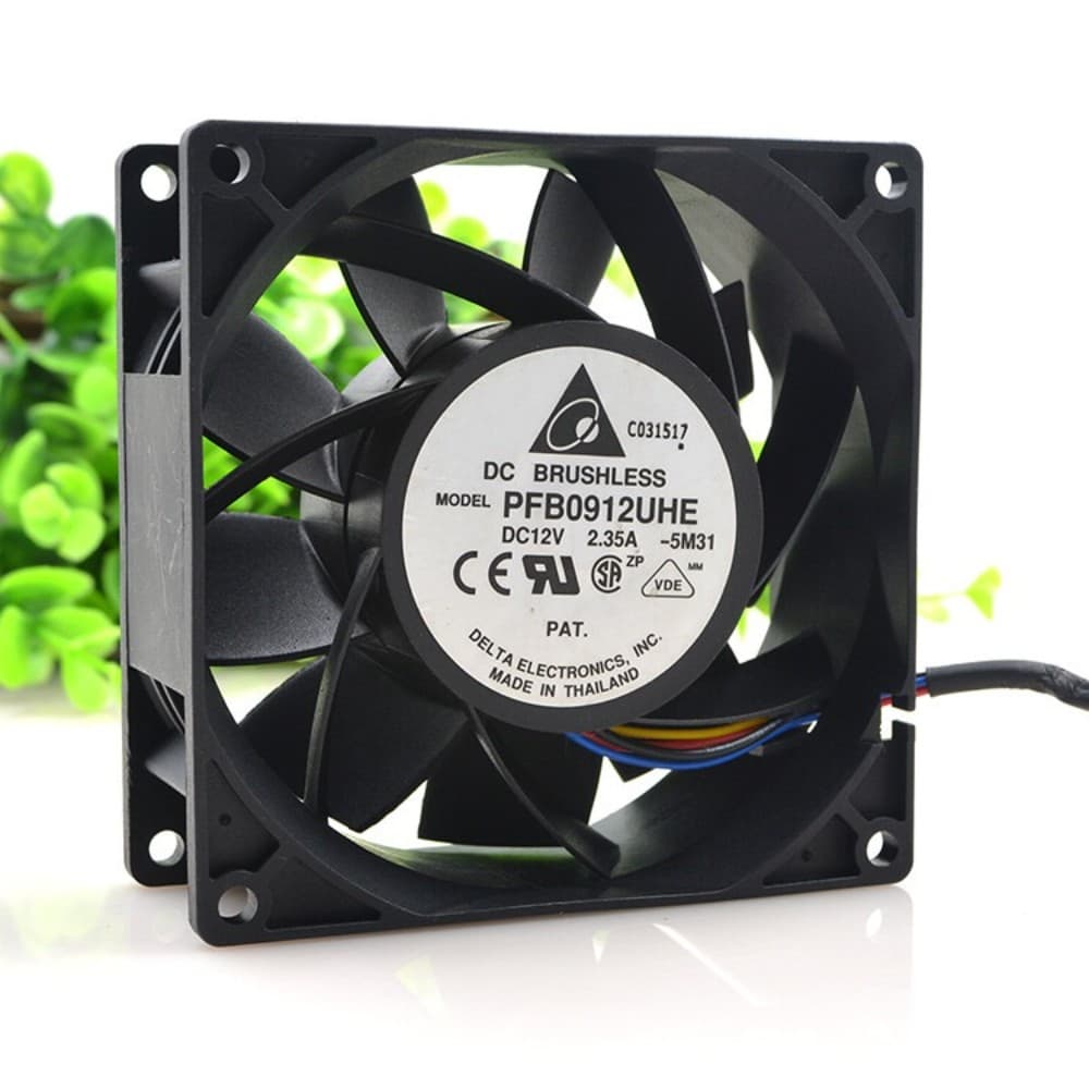 Delta DC 12V 2.35A 90x90x38mm PFB0912UHE 9cm 4 Lines PWM Cooling Fan High Speed
