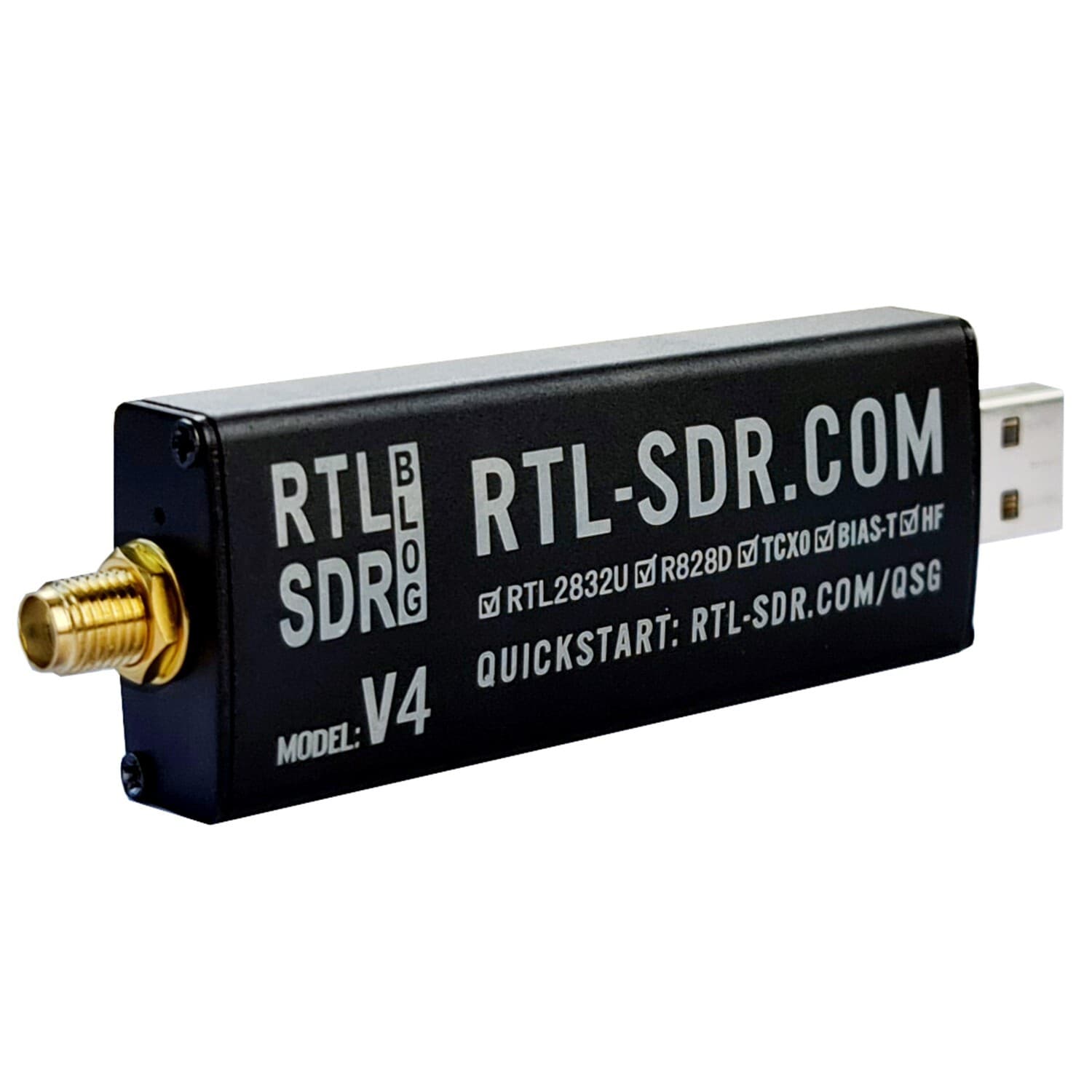RTL-SDR Blog V4 RTL2832 1PPM TCXO HF BiasT SMA Software Defined Radio + Antennas 2