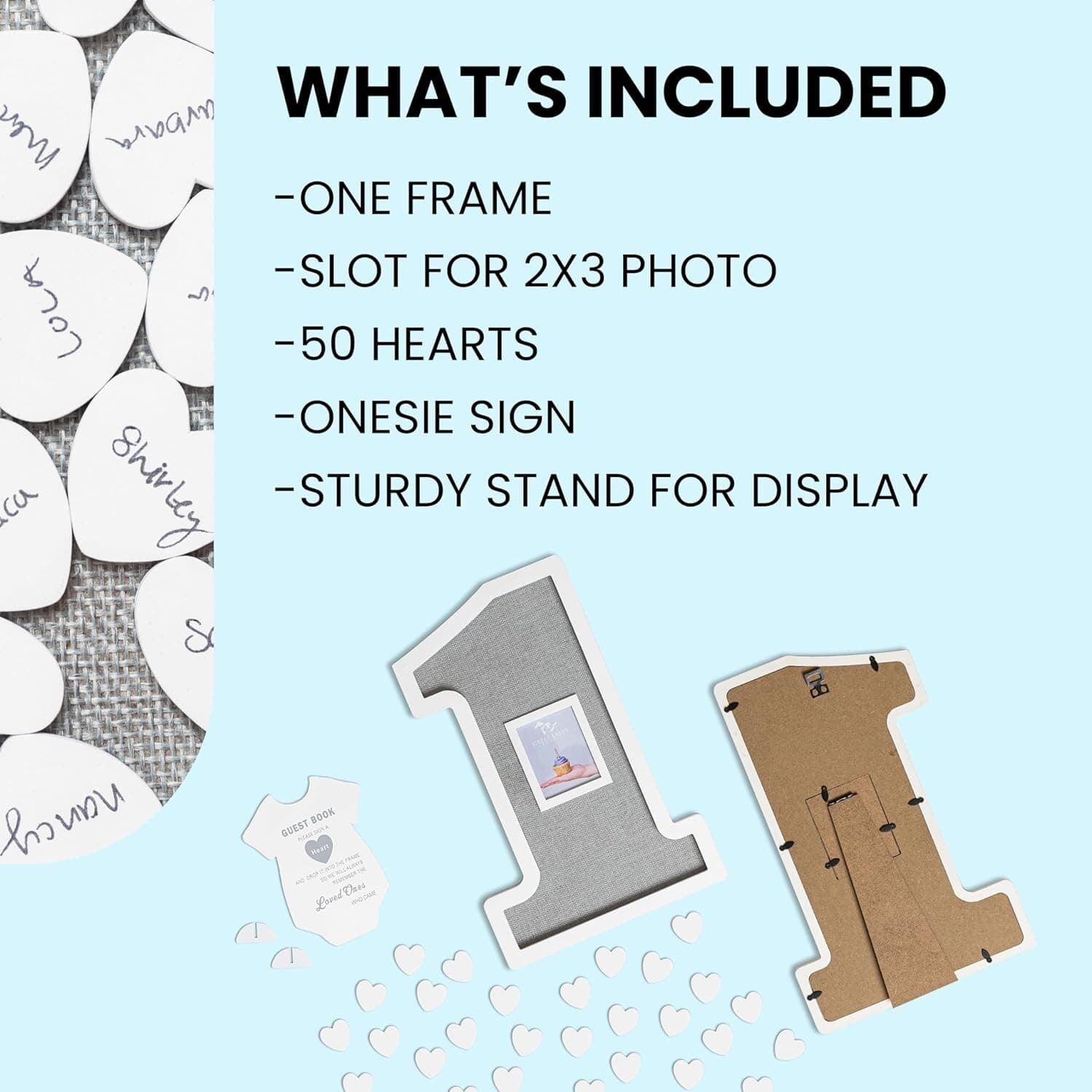 GLM Adorable First Birthday Decorations - Guest Book Alternative for a 1st Bi... 6