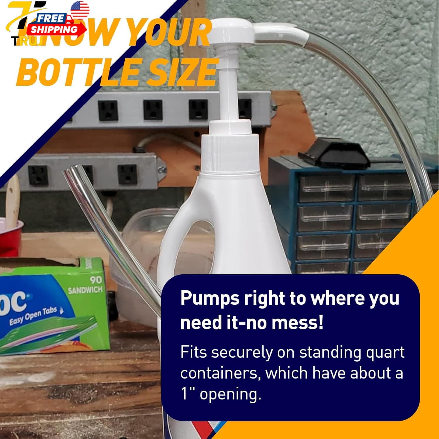 Fluid Pump for Quart Bottles Transfer Gear Oil Transmission and Differential 4