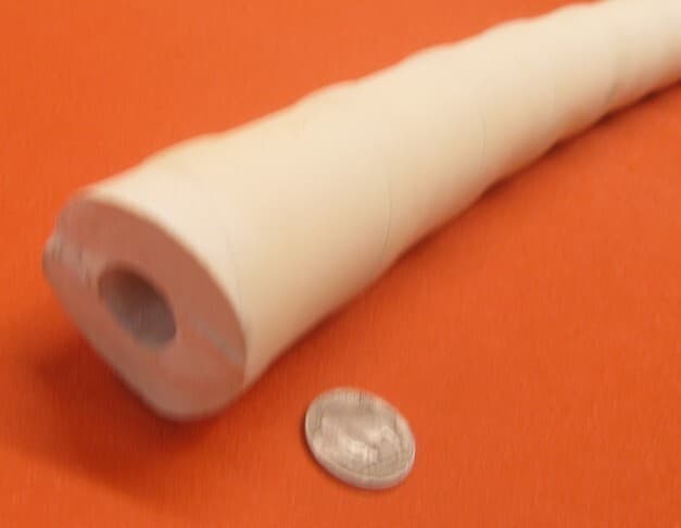 Gum Rubber Tubing,Vacuum Rated,Tan, 1 5/8" x 5/8" ID x 3/8" Wall x 5 Ft Length 3