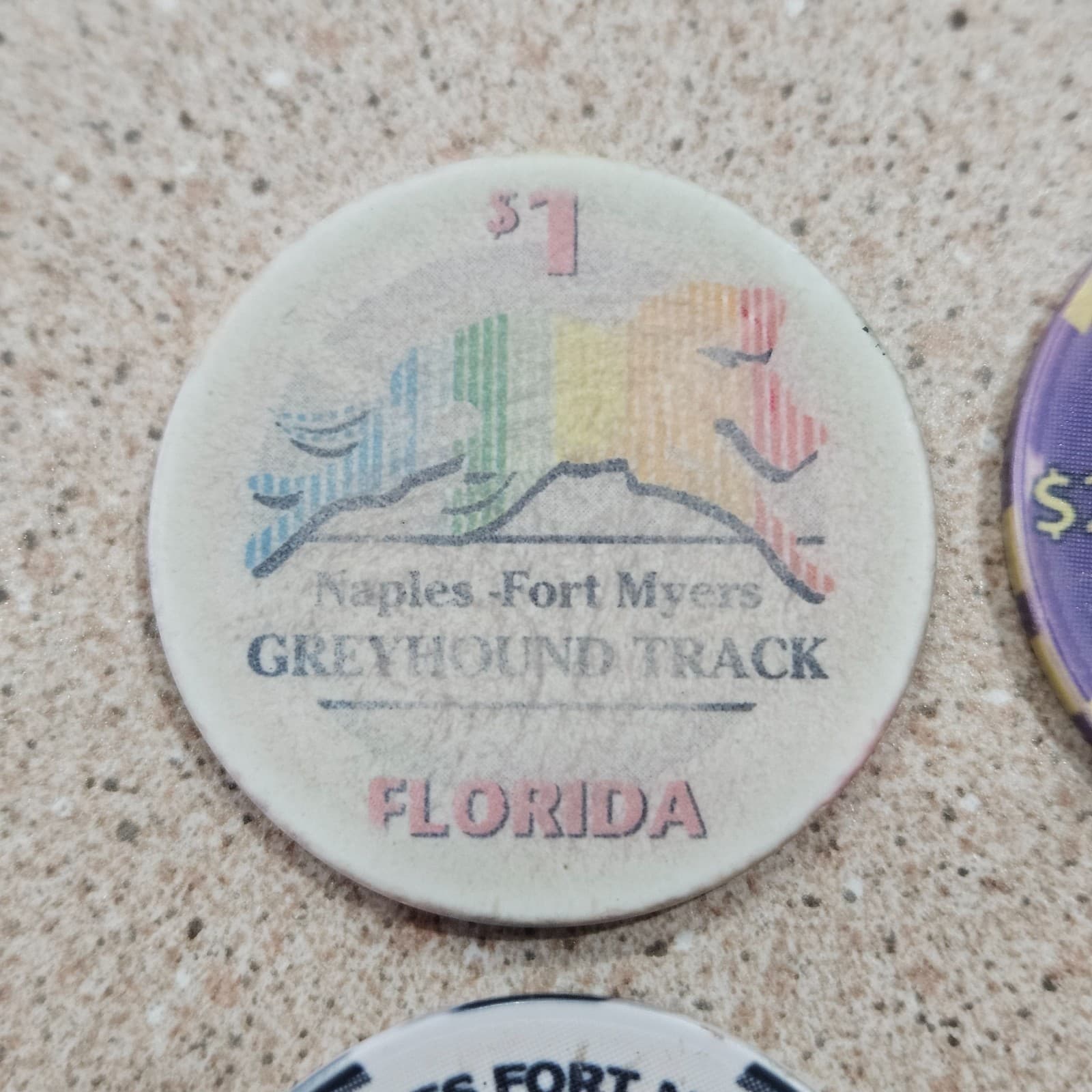 Naples Fort Myers Greyhound Dog Track Casino Chips & Poker Tournament Chips RARE 2