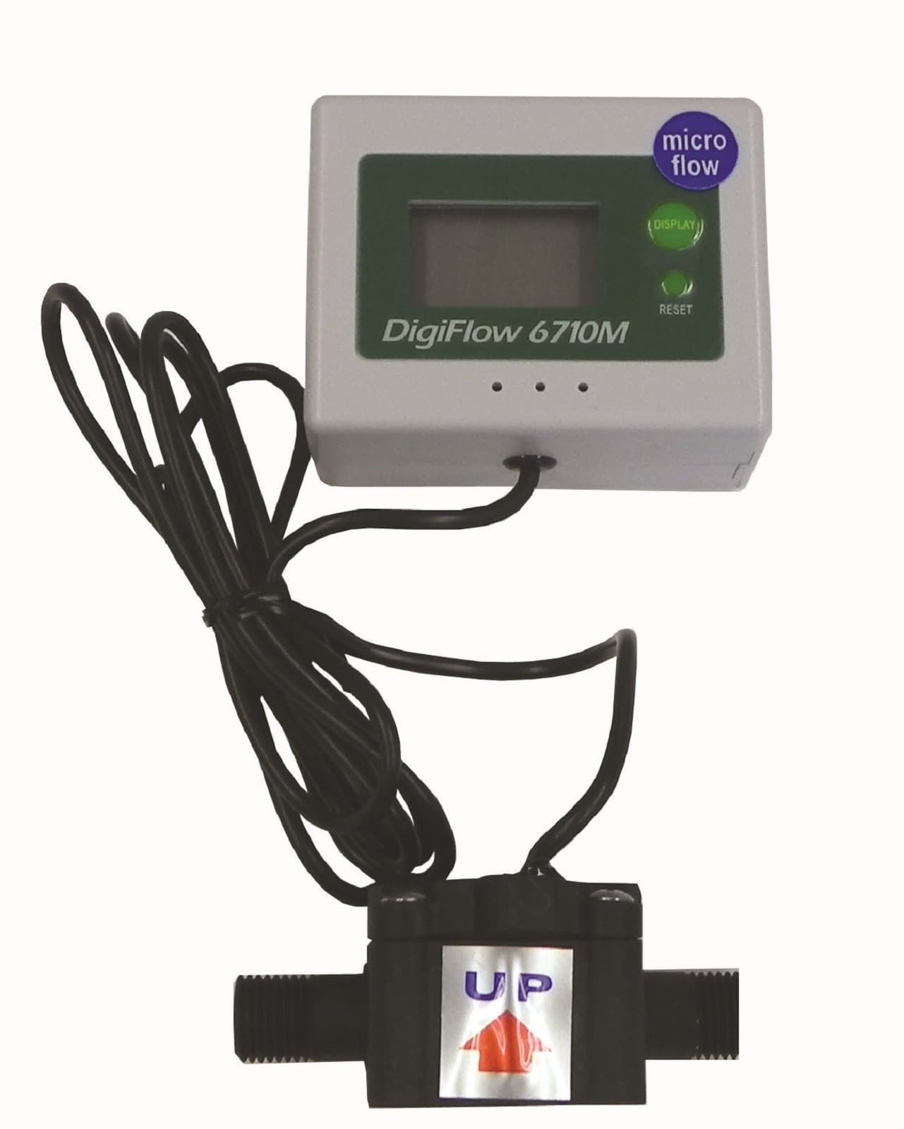 Micro Digiflow 1/4NPT Digital Flow Meter count up total Water Liter LPM 56"cable