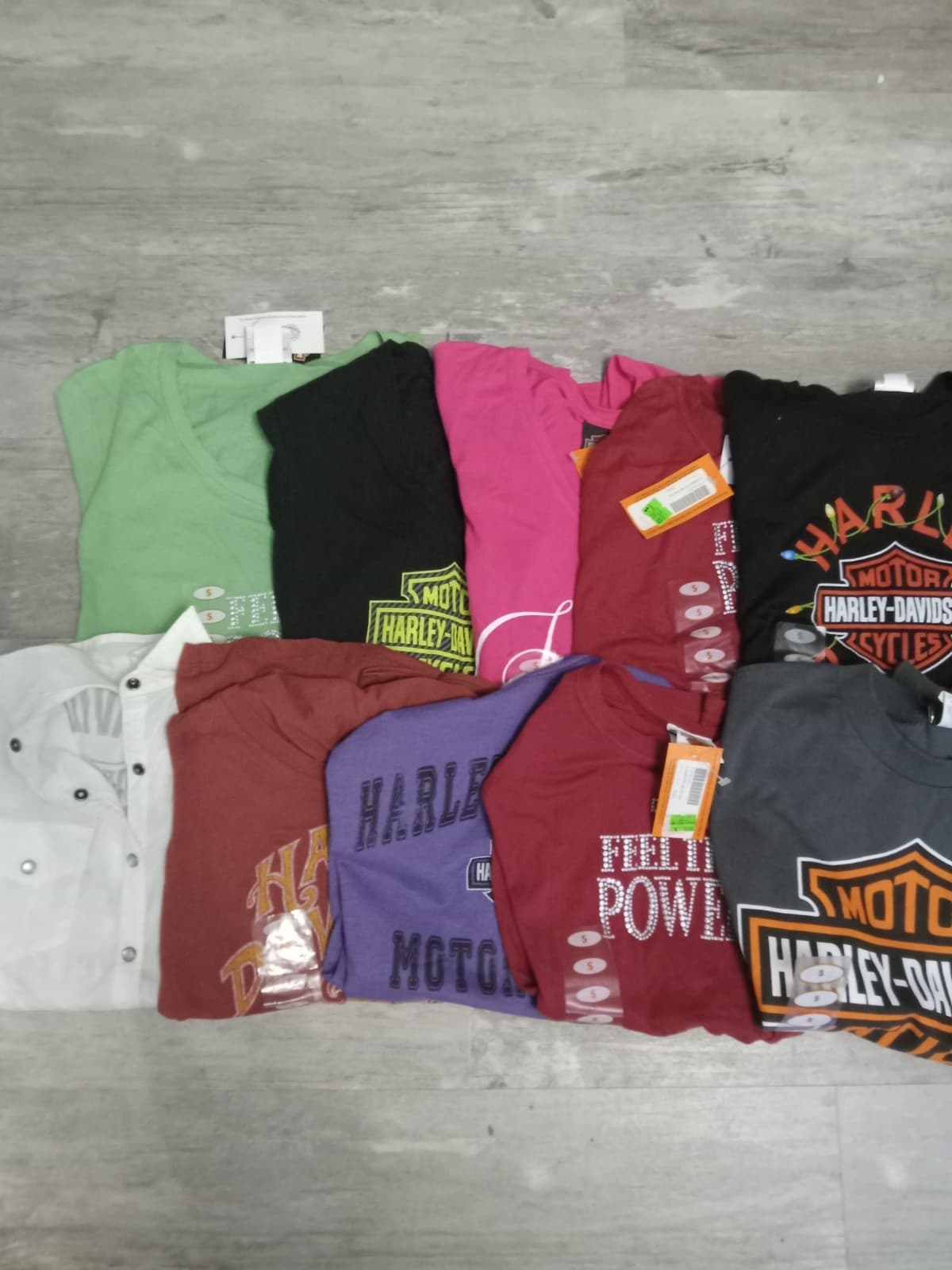 Women's Harley Davidson Lot Of 10 Shirts Size Small NWT Gail's Missouri