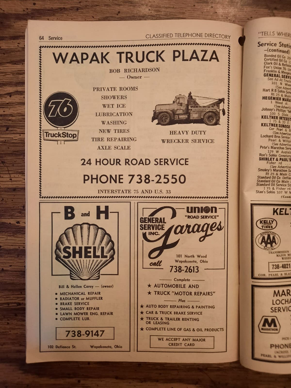 Lot of 4 1973-1977 Wapakoneta-Cridersville OH Telephone Directory phone books 4