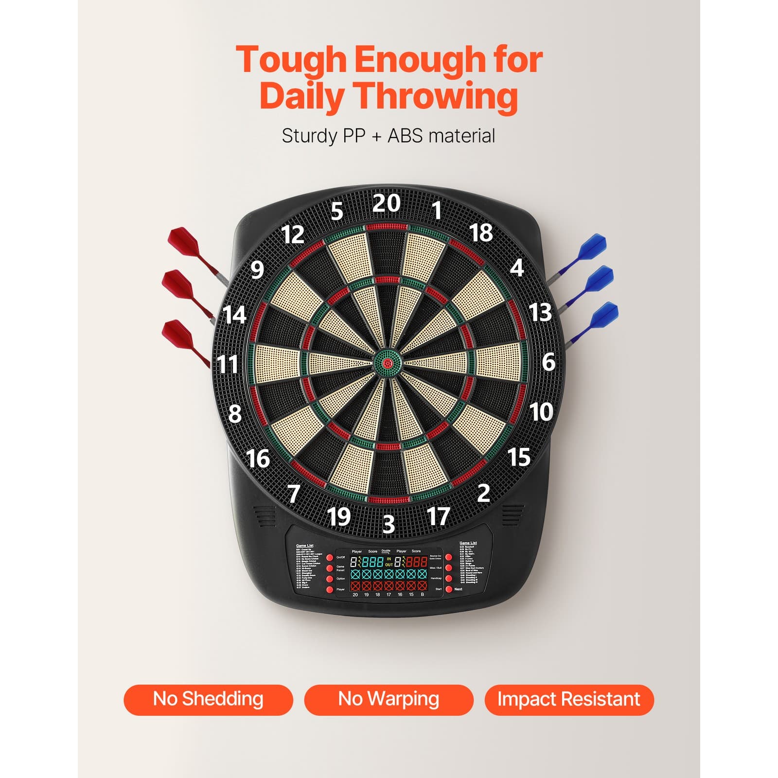 Uimoso Electronic Dartboard with 13.5" Target, 43 Games & 200+ Variations 5