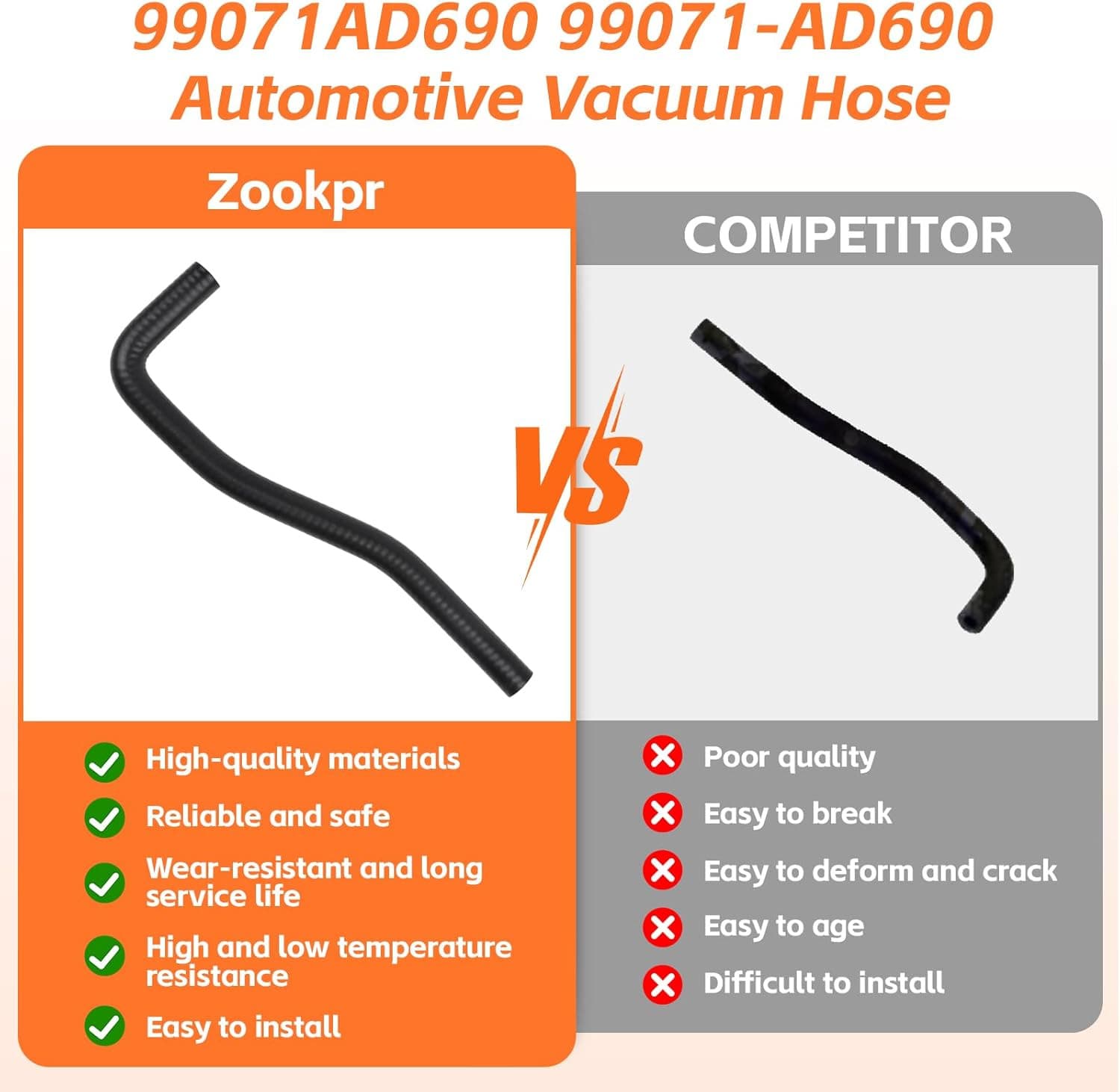 99071AD690 Automotive Vacuum Hose for 9971-AD690 Automotive PCV Valve Hose and I 4