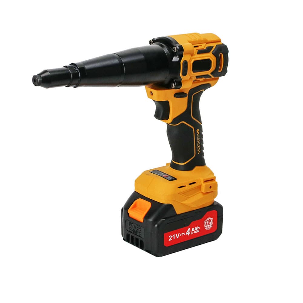 21V Brushless Cordless Electric Rivet Gun Handheld Electric Rivets with Battery 4
