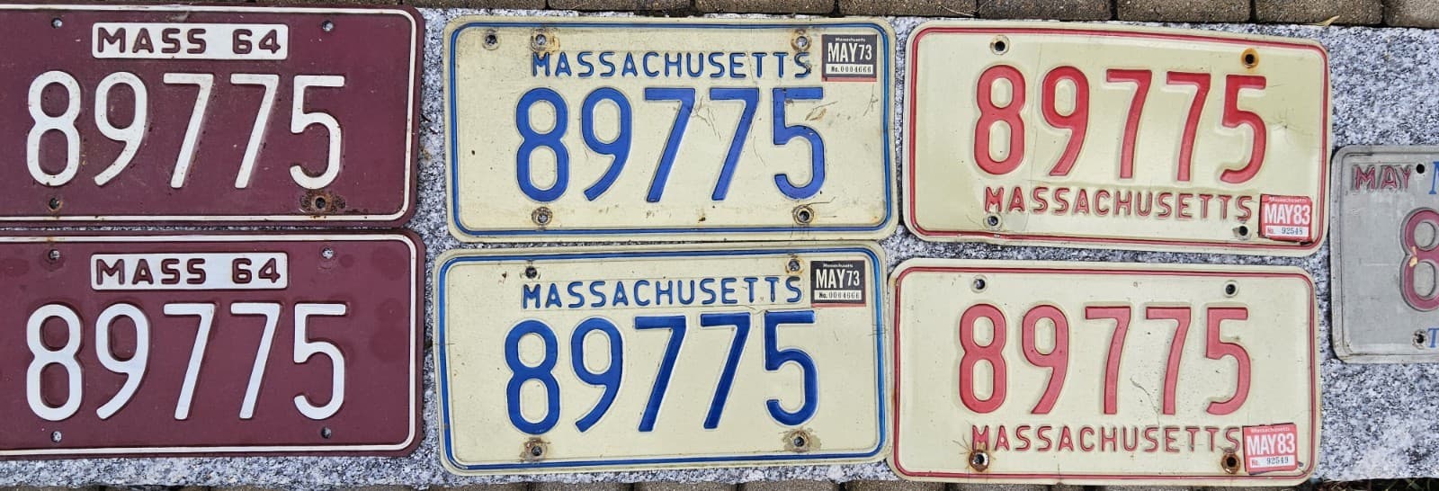 Vintage Antique Massachusetts license plate collection 1945- 2000 3
