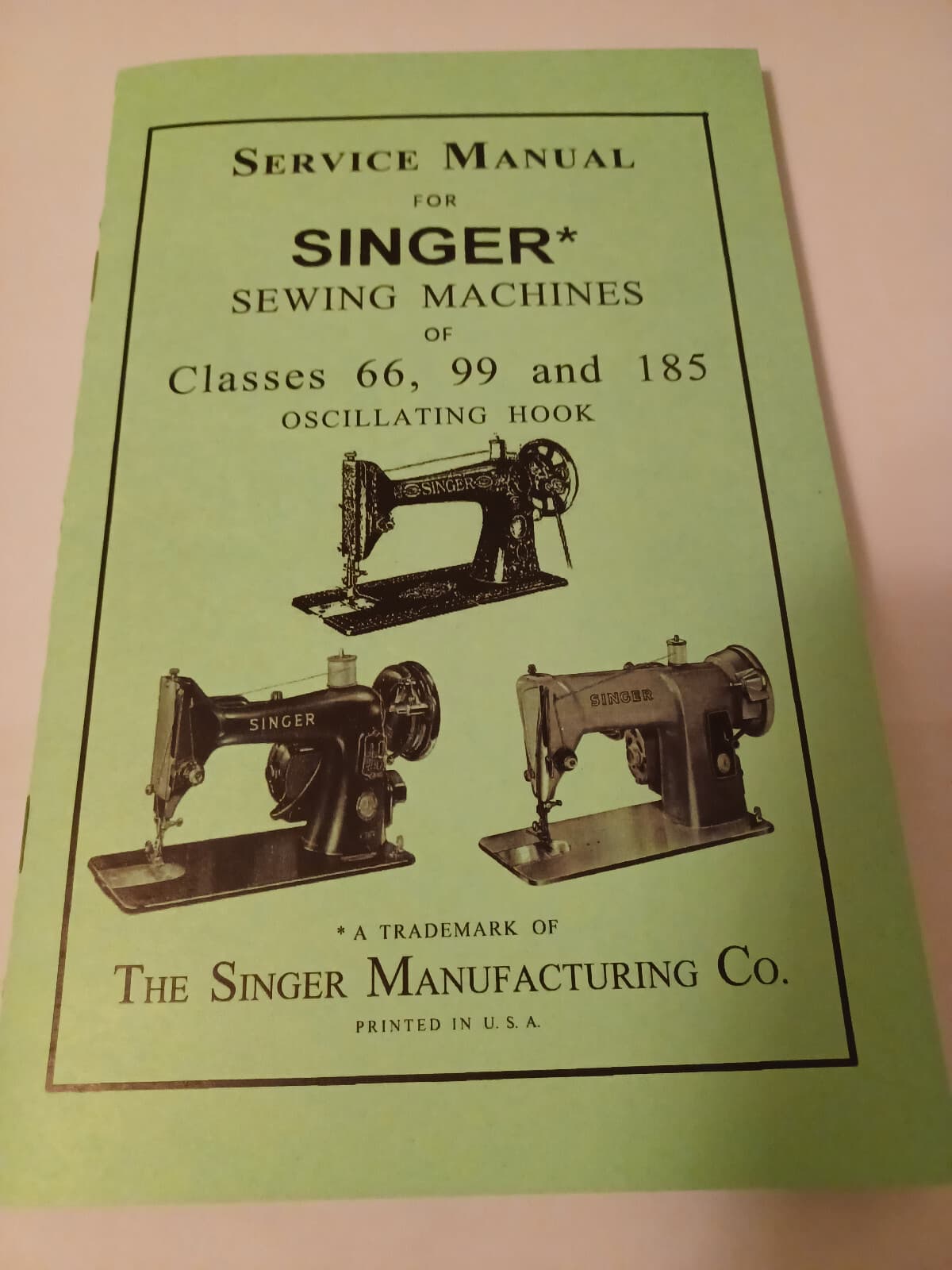Singer 185 Service Manual, Service and Timing, also 99, 66, and Machines 2