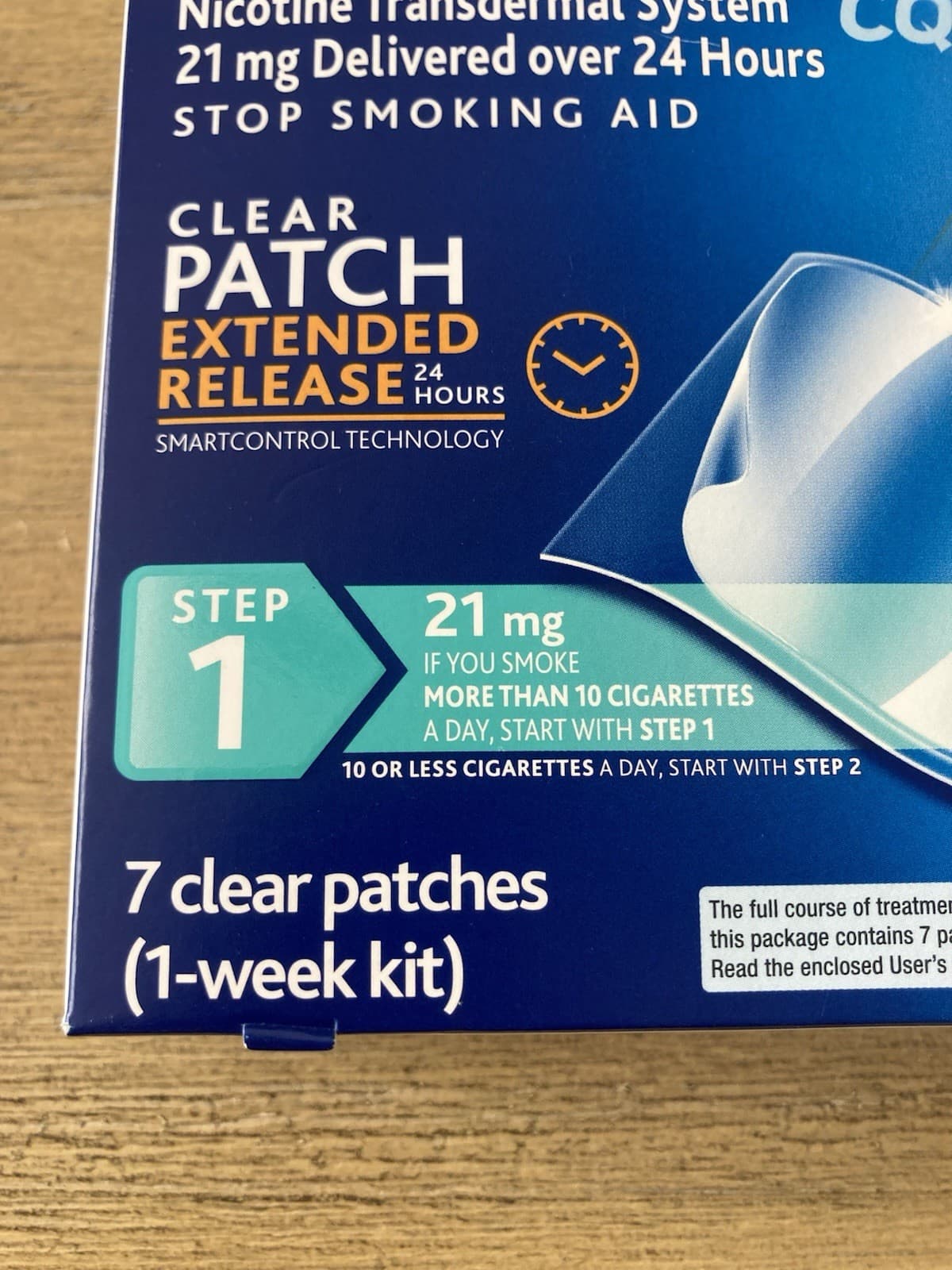 2 Nicoderm CQ Step 1 Nicotine Patches Stop Smoking 21 Mg 14 Patches Total 2