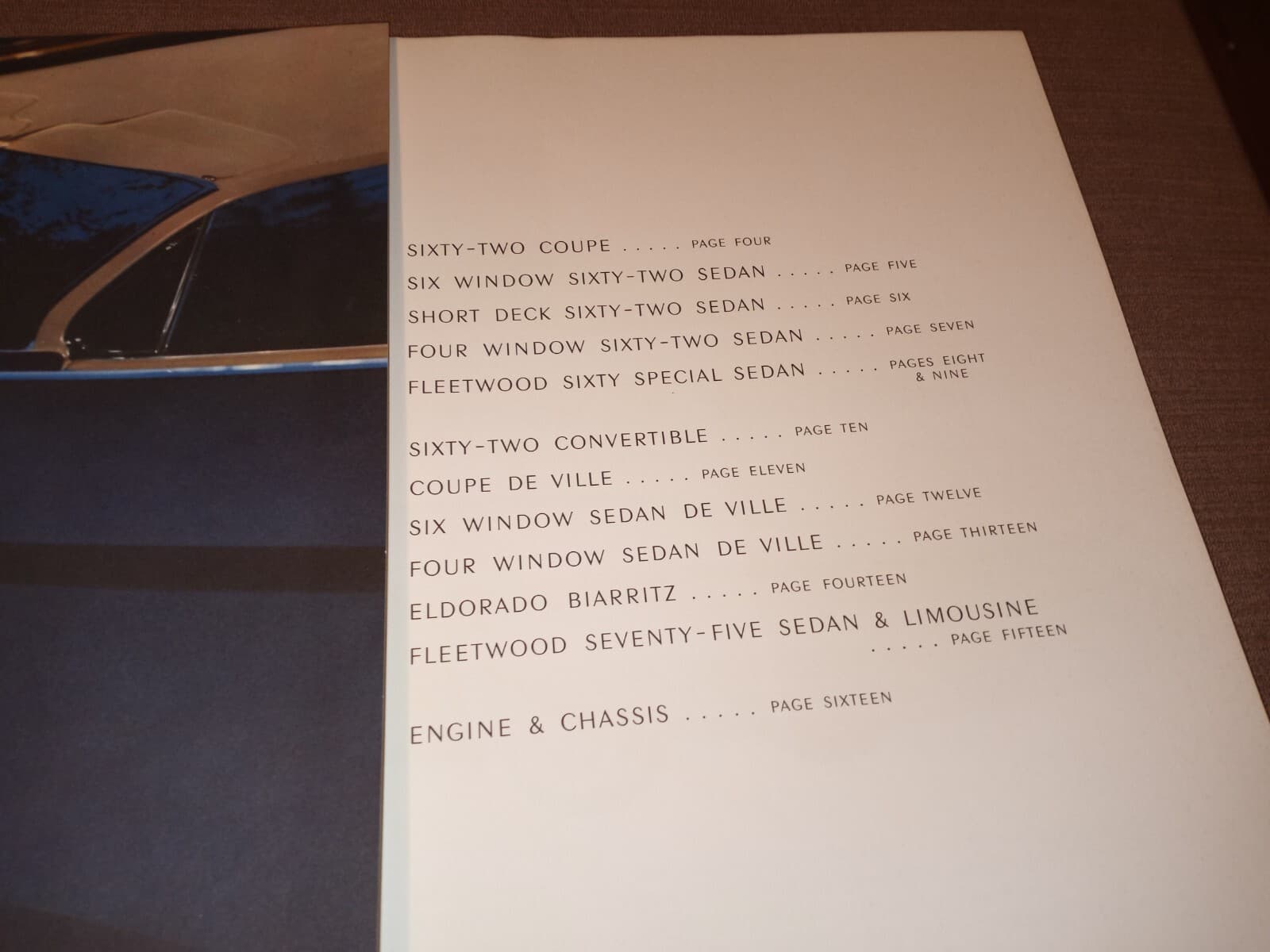 1961-62 CADILAC  SIXTY-TWO: 16 PAGE CAR DEALER SALES BROCHURE 3
