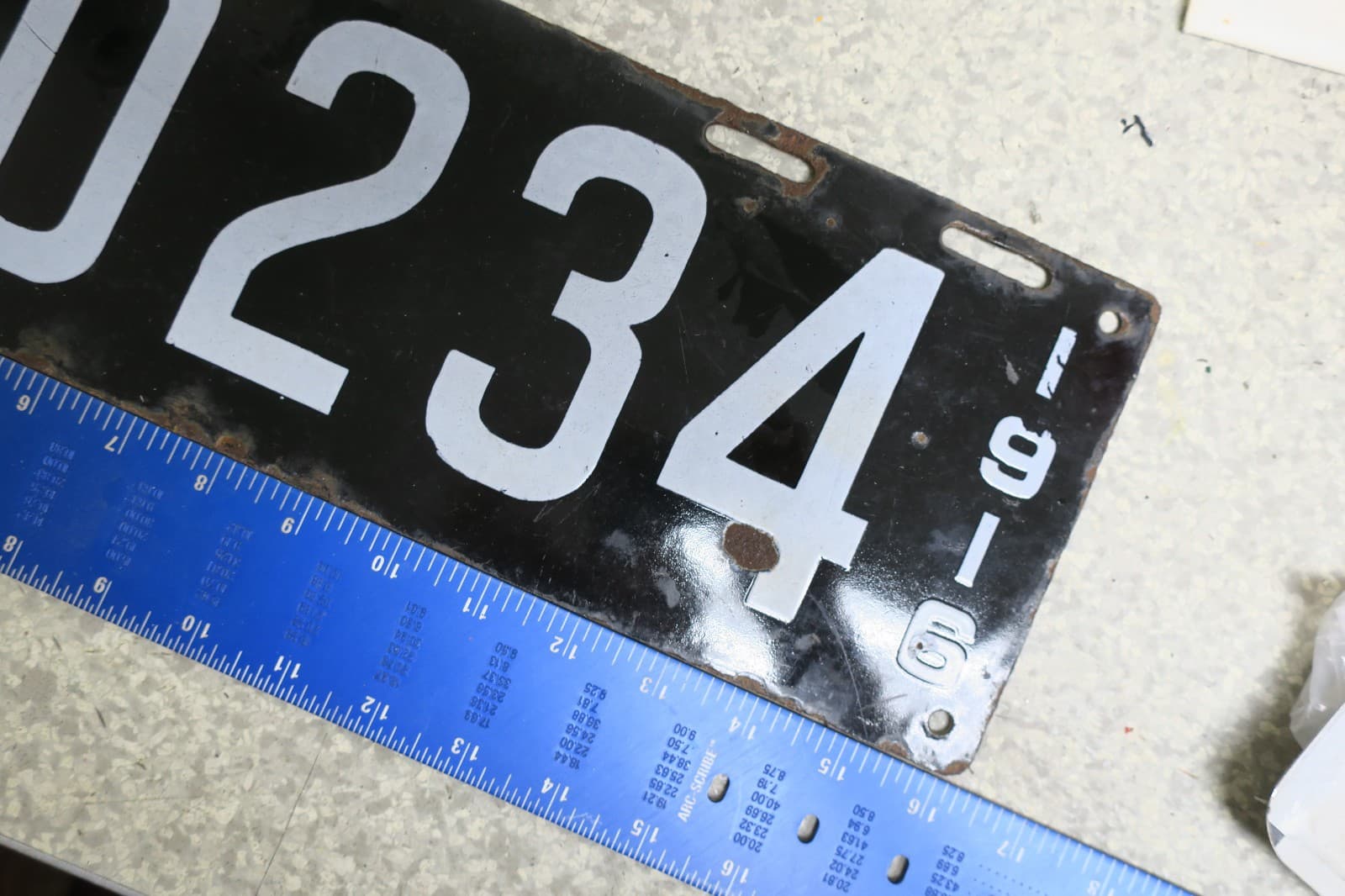 Connecticut Porcelain 1916 License Plate Tag CT #10234 (AYCF) 4