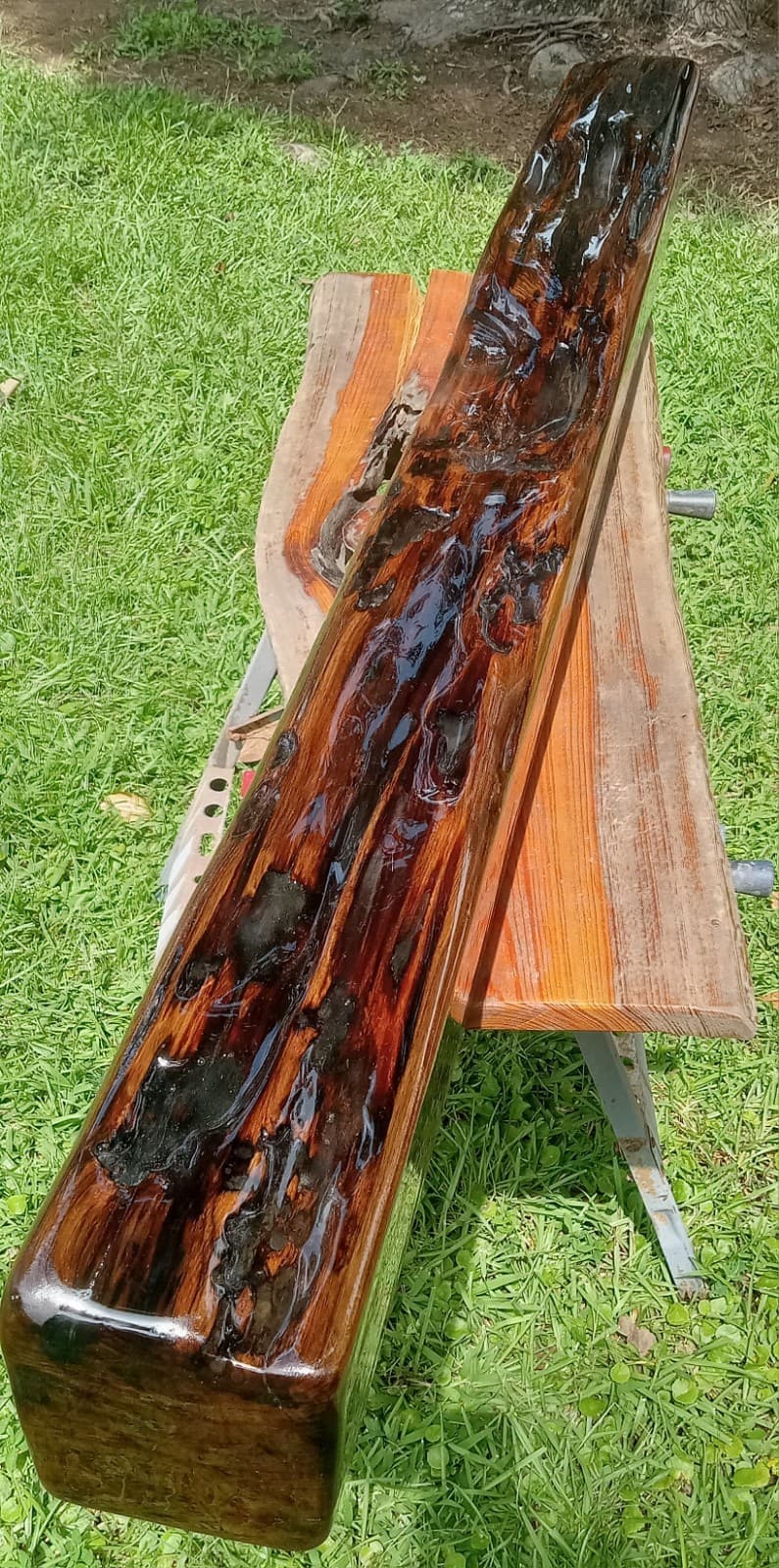 Carbon Dated to 1300 AD 54"X7"X5" Quartersawn Mantel Sinker Cypress  Rustic Wood 5