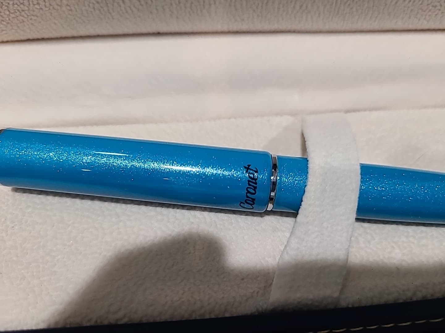 Conklin Coronet Ballpoint Pen, Turquoise & Chrome, Brand New In Box  3