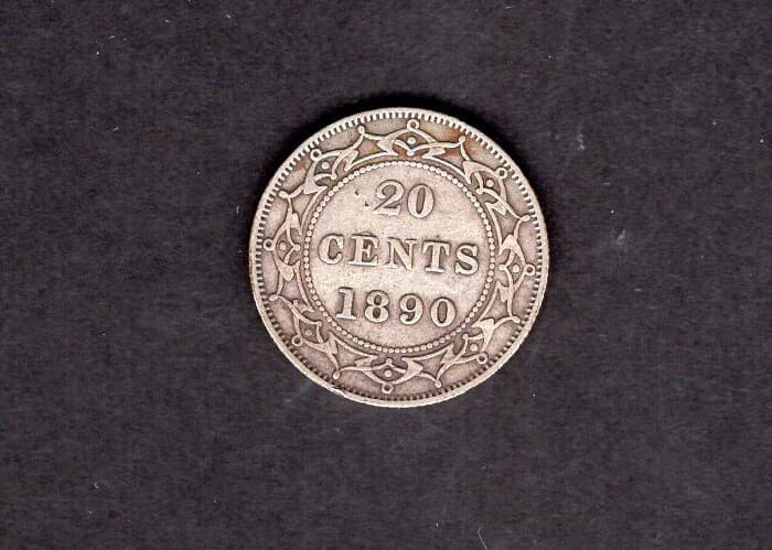 CANADA-NEWFOUNDLAND-1890 20 CENTS-VF/XF