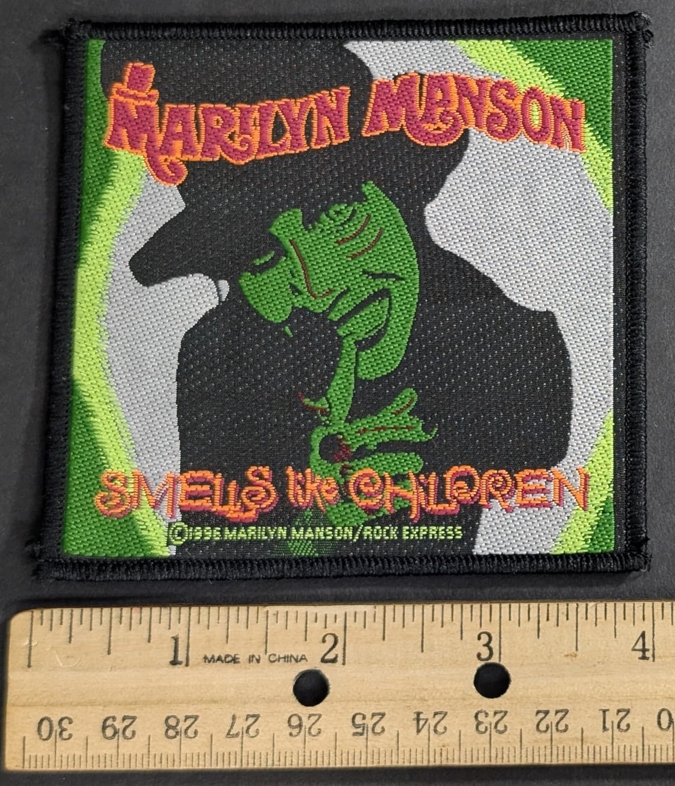 Marilyn Manson Smells Like Children Patch 1996 Official 4”x 3.75” Rock Express 3