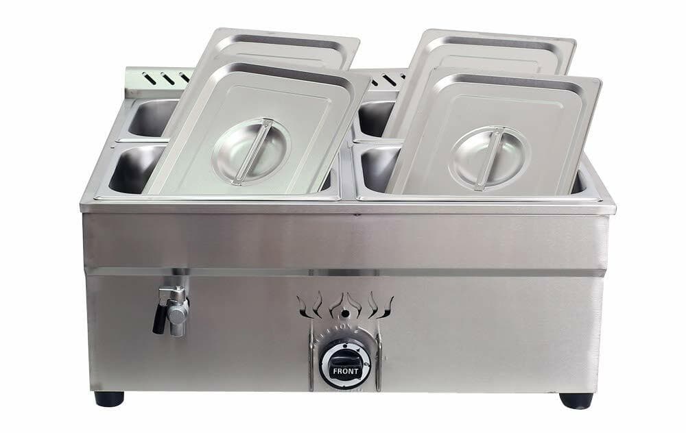 4-Pan Propane Gas Food Warmer Restaurant Tabletop Desktop Countertop Steam Table 3