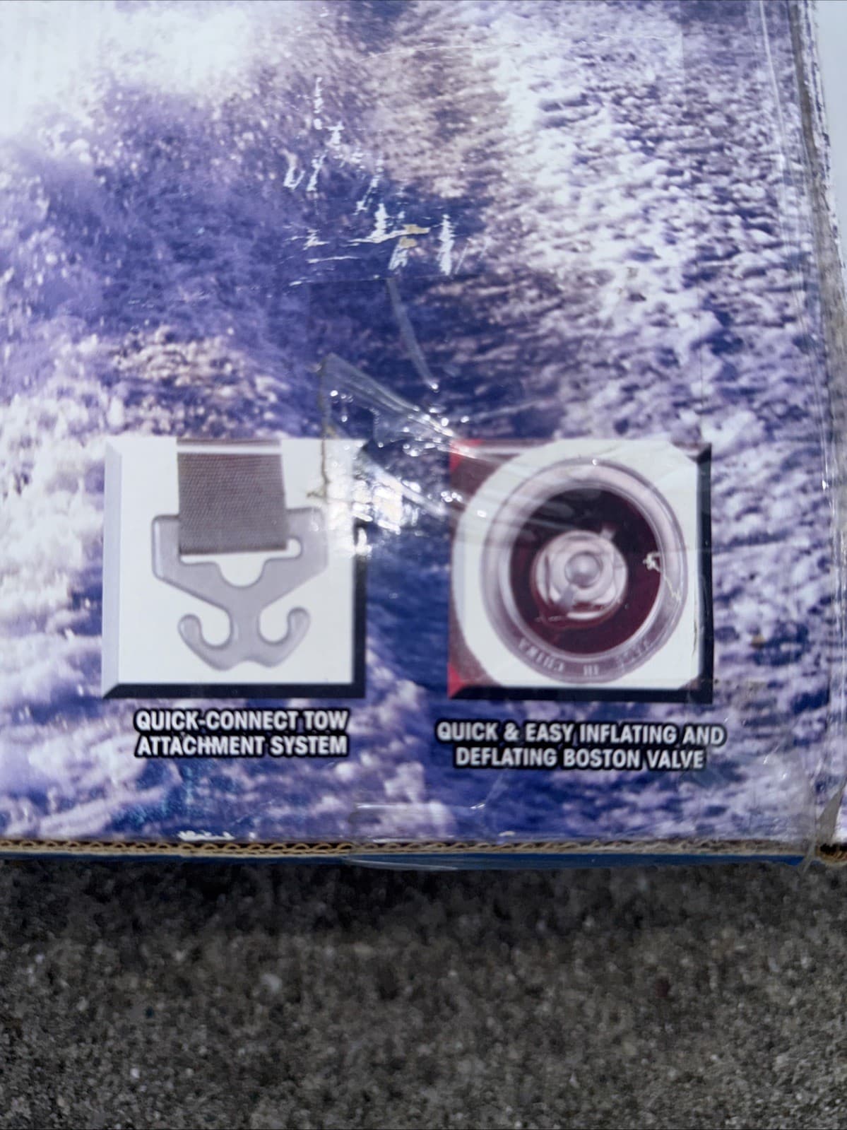 Arctic Cat Vintage Inflatable Towable Tube Boating 60” Hydro Shark Rare 90’s New 4